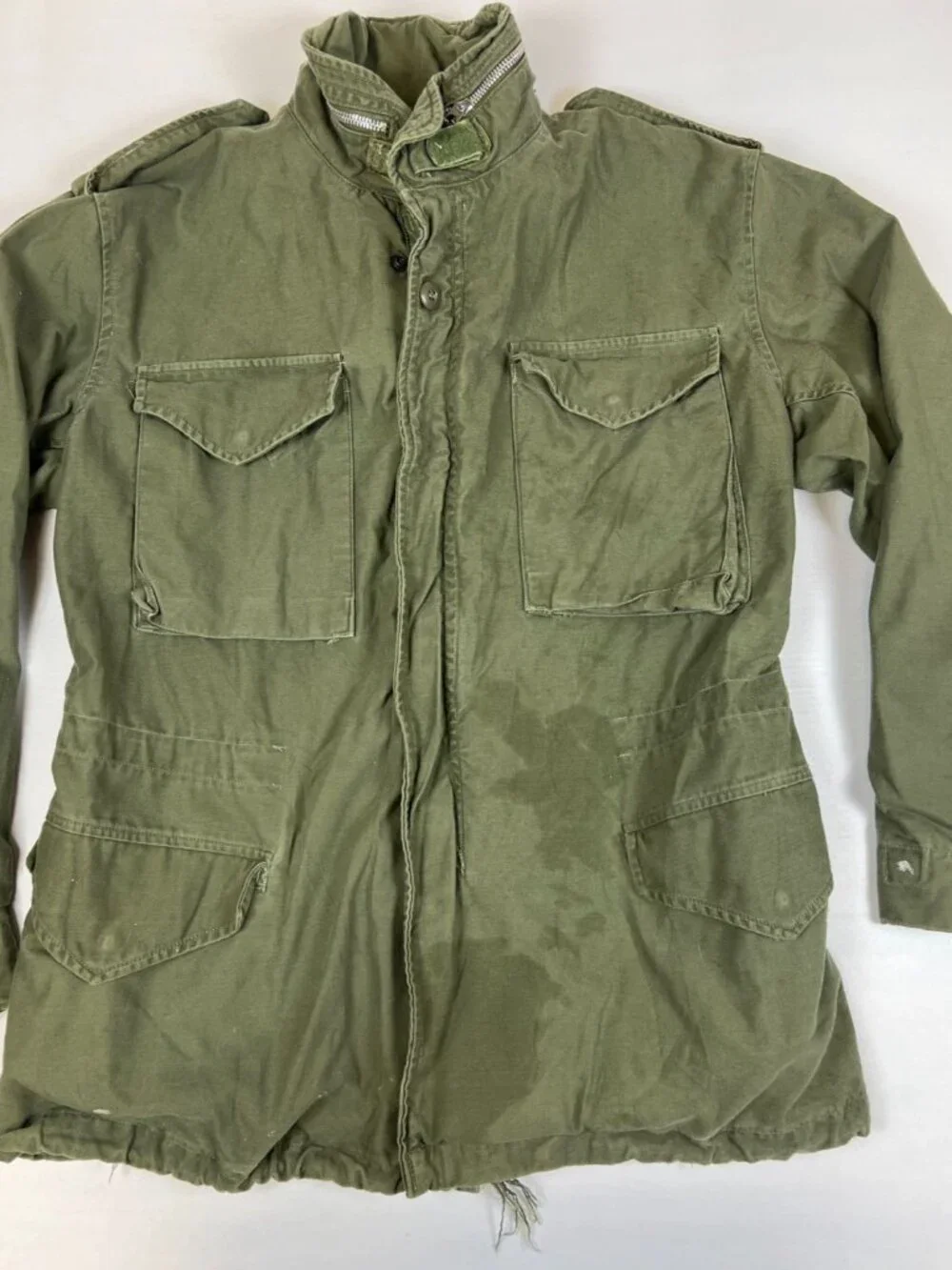 Vintage US Army M-65 Field Jacket S-Regular OG-107 Cold Weather Coat 1967 - Picture 3 of 16